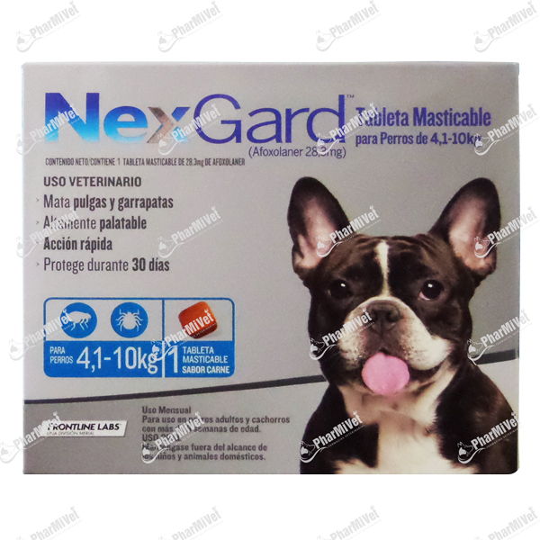 NEX GARD 28.3 MG DE 4 -10 KG X 1 TAB