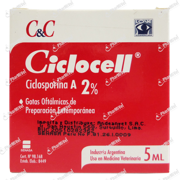 CICLOCELL 2% X 5 ML
