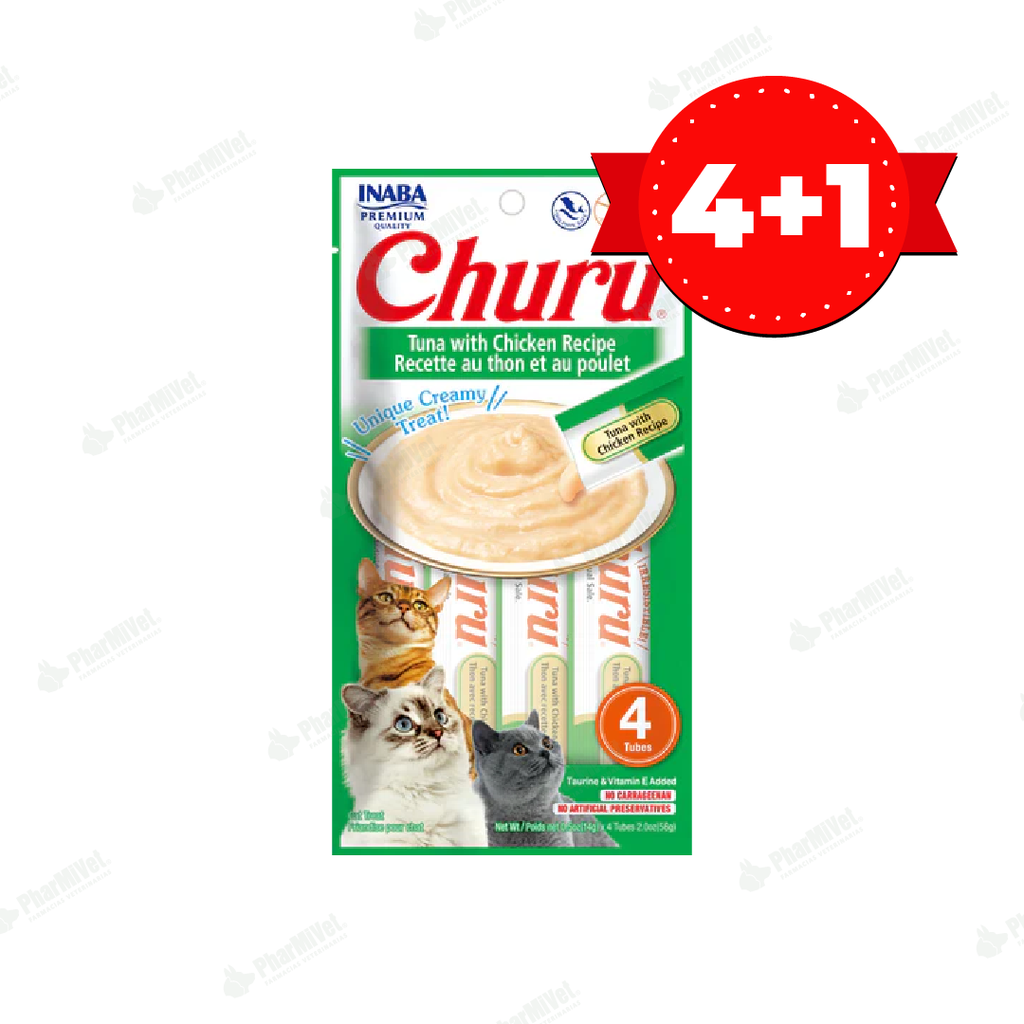 CHURU TUNA WITH CHIKEN RECIPE  X 4 TUBOS (602)