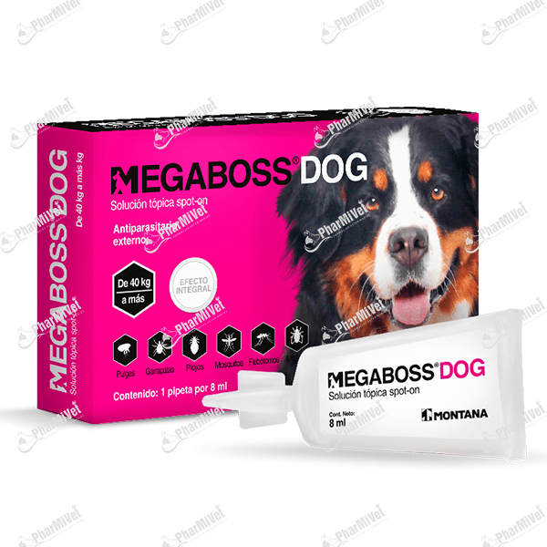 PIPETA MEGABOSS DOG SPOT ON 8 ML (MAS DE 40 KG)