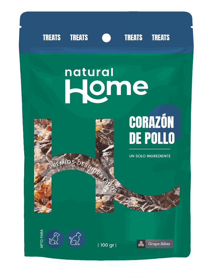 NATURAL HOME TREATS CORAZON DE POLLO X 100 GR