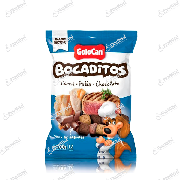 [8660301032] GOLOCAN BOCADITOS CARNE POLLO Y CHOCOLATE X 100 GR